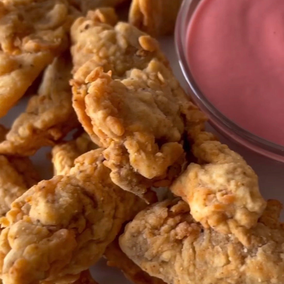 SEITAN TENDERS + BEET DIPPING SAUCE