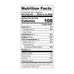 Blackbird Organic Seitan Block nutrition label