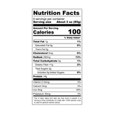 Blackbird Organic Seitan Block nutrition label
