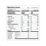 Wings - Kbbq - nutrition facts label